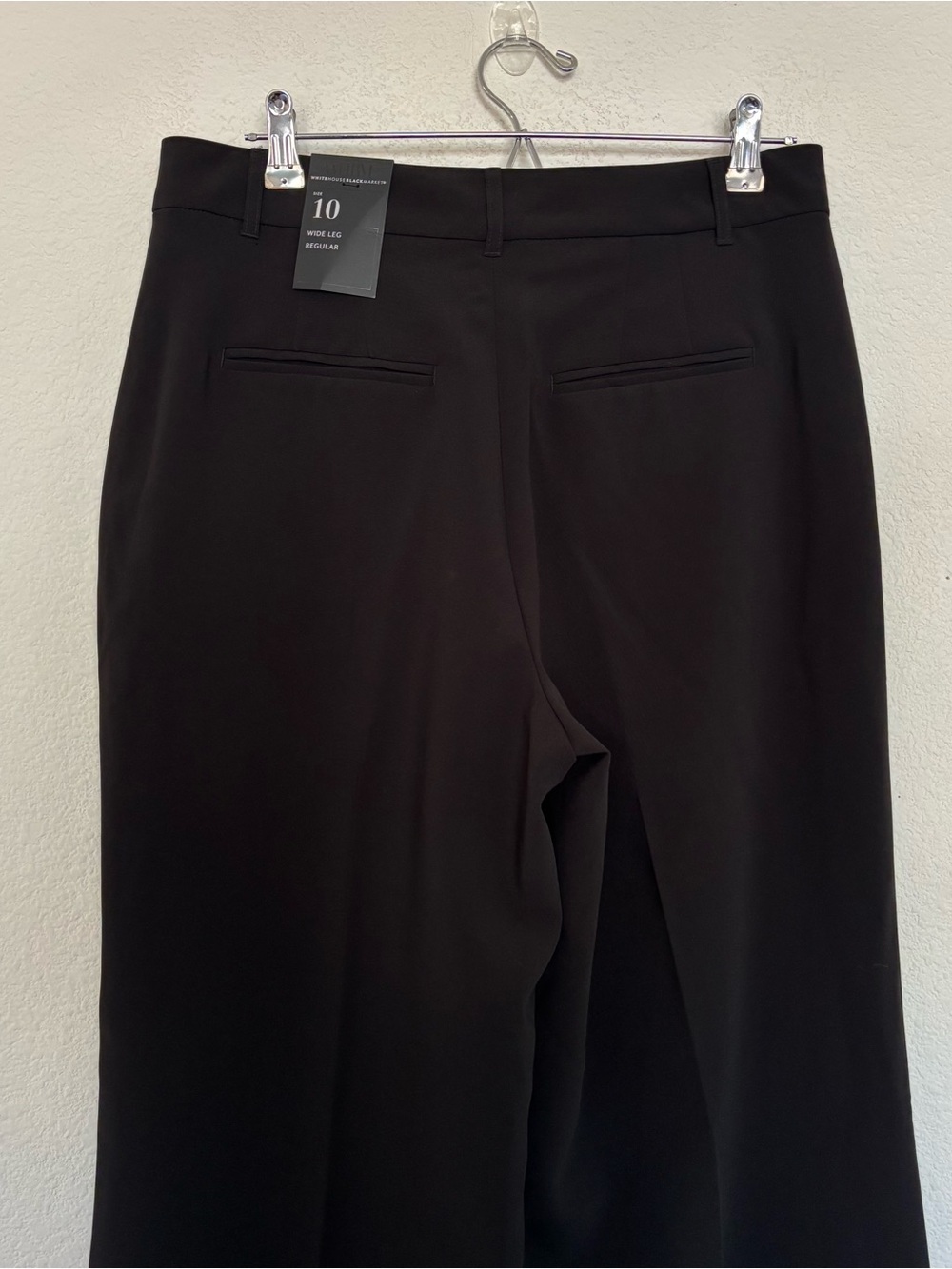 WHBM Pleated Wide Leg Pant Black NWT - Picture 8 of 10